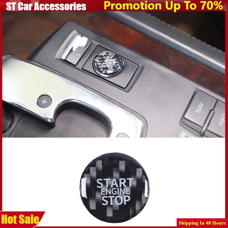 

Car One Touch Start Button Switch Decorative Sticker for Audi A8 D3 2004 - 2012 Soft Carbon Fiber Interior Accessories Moulding