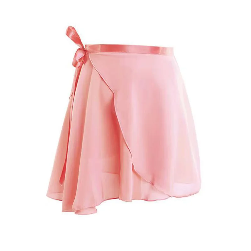 USHINE Ballet Dance Chiffon Skirt Pure Color Floral Print Practice Leotard Ballet Dance Dress Woman Children