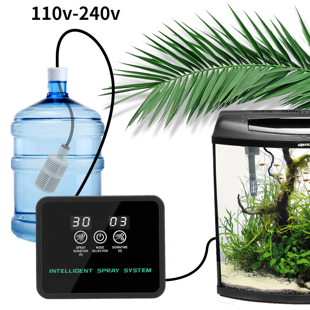 

Automatic Screen Spray System Reptile Humidifier Set Electronic Fogger Touch Rainforest Sprinkler Control Intelligent Mist Timer