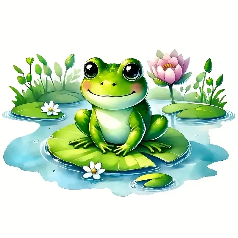 

Водонепроницаемые наклейки с лягушками