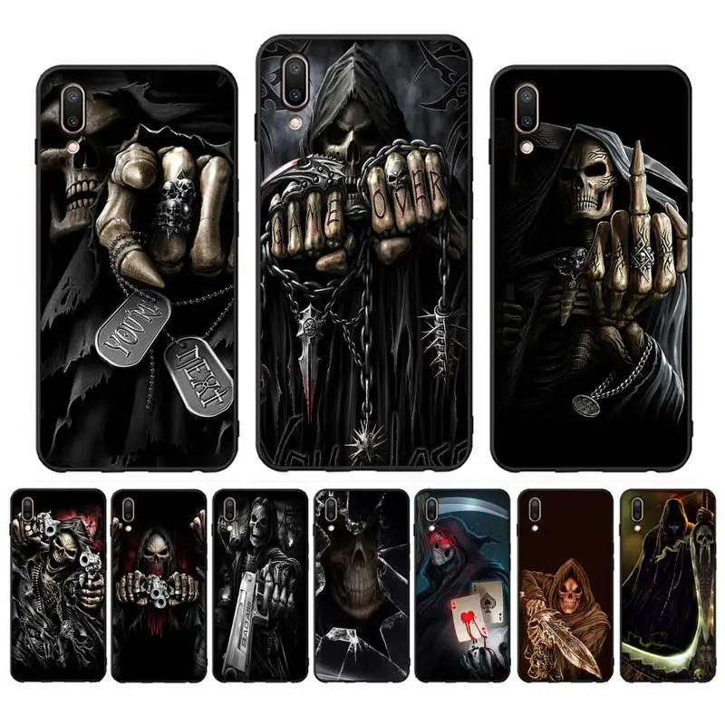 

Grim Reaper Skull Skeleton Phone Case for Samsung A51 A30s A52 A71 A12 for Huawei Honor 10i for OPPO vivo Y11 cover
