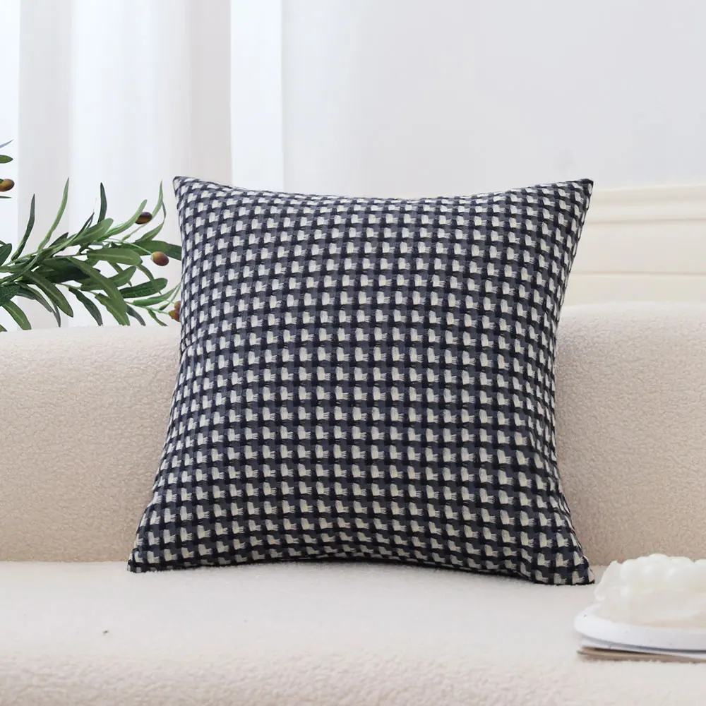 Окрашенная в черную пряжу наволочка для дивана гостиной Funda Cojines De 45x45 чехол