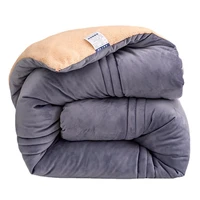 new winter super warm cashmere comforter thick flannel and lamb double faced velvet wool blankets quilts plush duvet for bed
