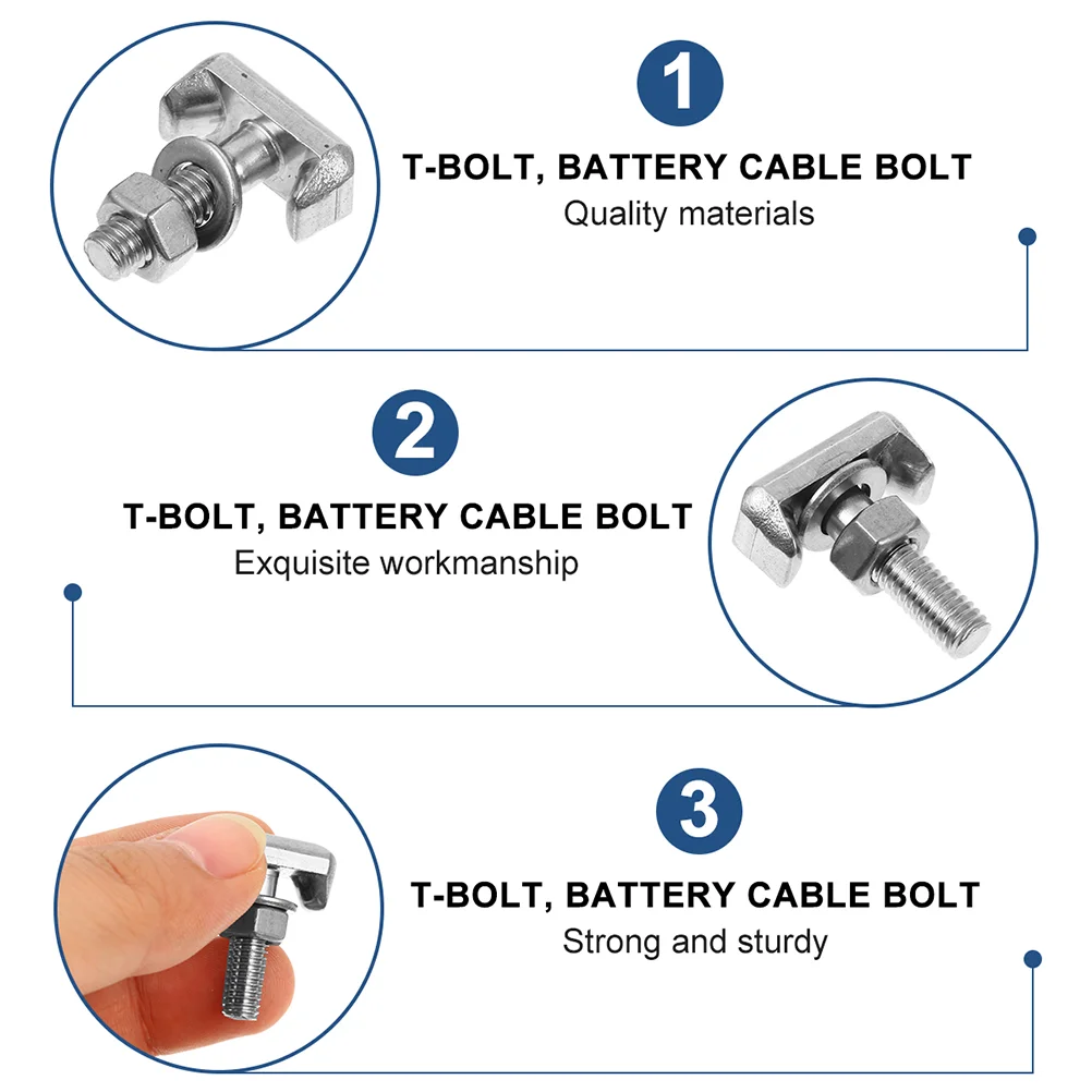 

4 Pcs Bolt T-Bolt Car Auto Tensioner Stainless Steel Automotive Thong Fastener