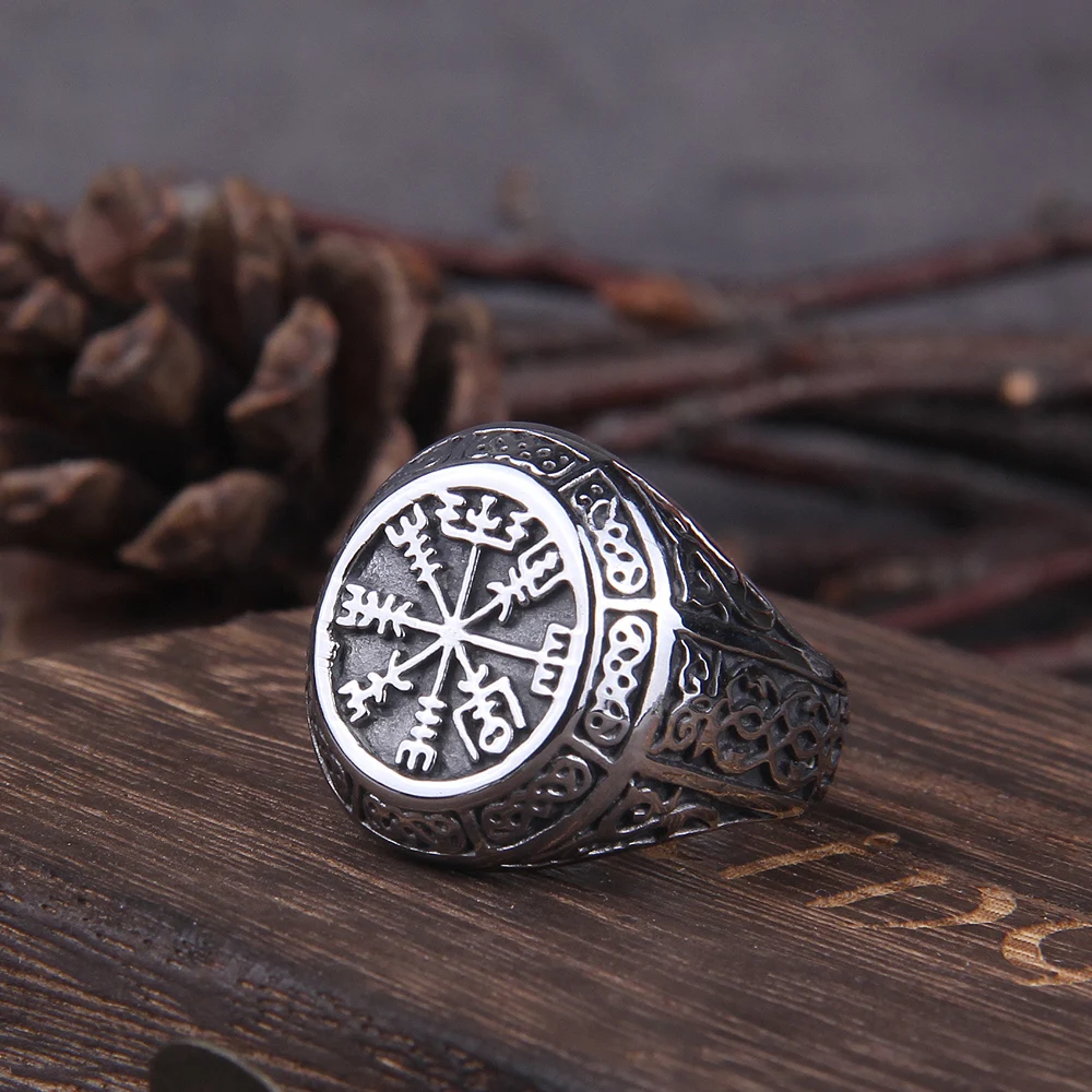 

Norse viking design Vintage talisman stainless steel ring Nordic 316l steel man finger jewelry new arrival dropship
