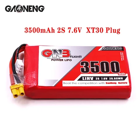 Gaoneng GNB 3500 мА · ч 2S1P 7,6 В 2C/4C HV Lipo аккумулятор для frysky Taranis QX7 передатчик TX пульт дистанционного управления детали для RC