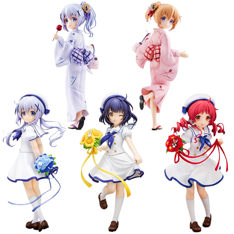 

In Stock Original PLUM Is The Order A Rabbit Megu]&Kafuu Chino&Maya Summer Uniform Kafuu Chino&Hoto Kokoa Summer Festival Ver