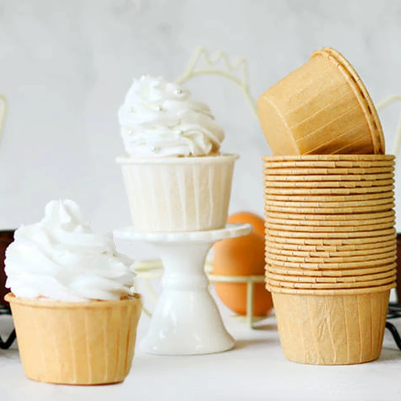 

50Pcs Mini Paper Cake Cupcake Liner Baking Muffin Box Cup Case Party Tray Cake Mold Decorating Tools Baking Mold Bakeware