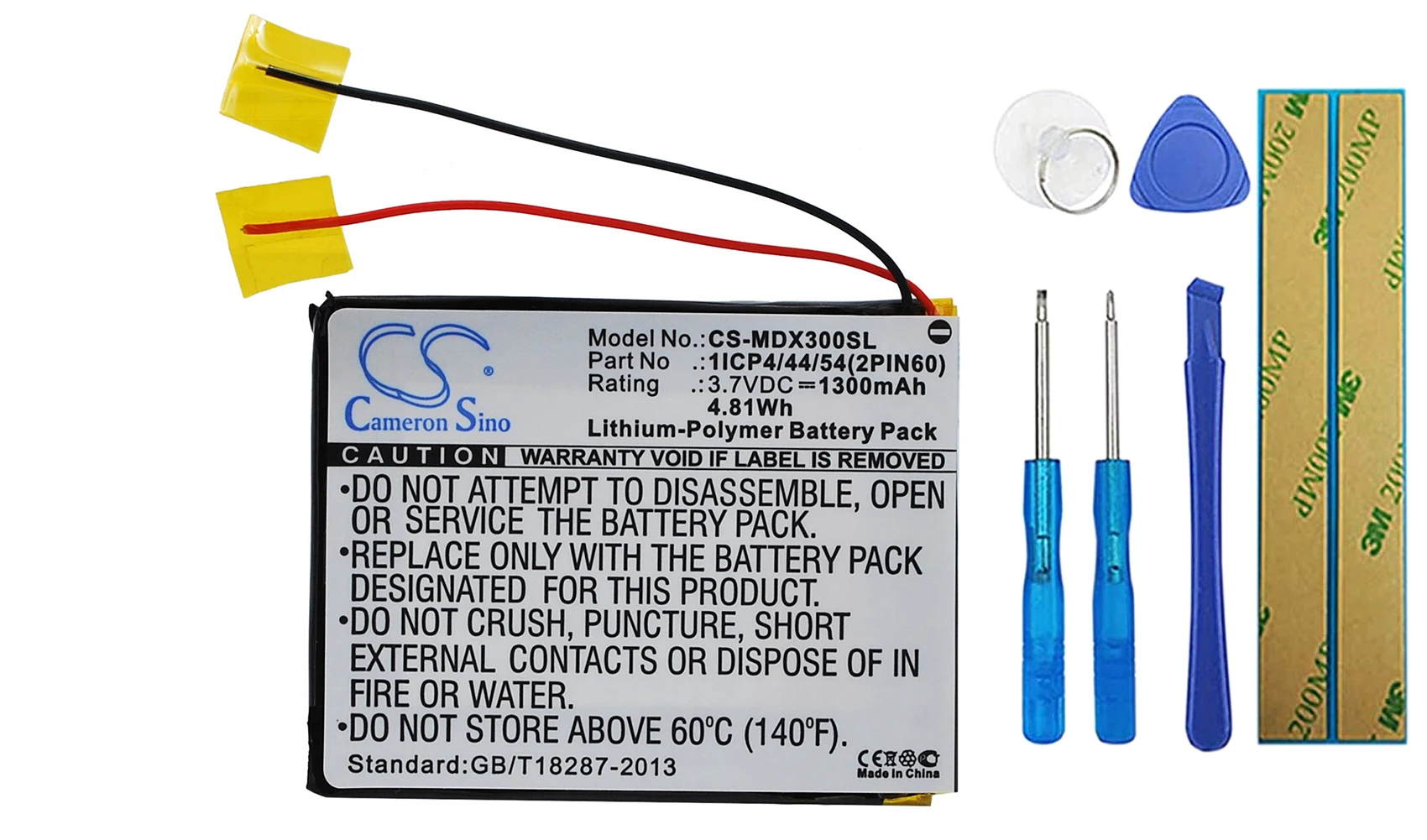 

Cameron Sino 1300mA Battery for MODECOM MX3 1ICP4/44/54(2PIN60)