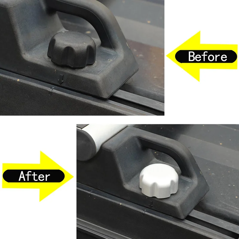 

For 2003-2009 Hummer H2 aluminum alloy silver car styling car roof rack screw cover sticker car exterior protection accessories