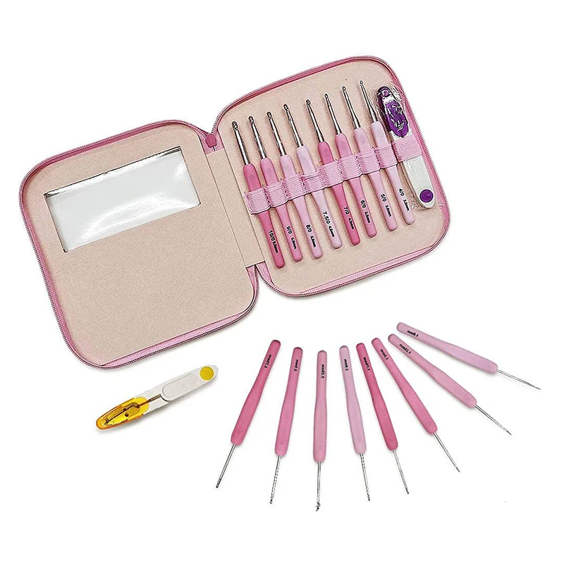 

Knitting Needle Weaving Tools Crochet Hook Set 8pcs/set Sewing Tools Set Knit Holder Hook Knitting Needles Colorful With Pu Bag