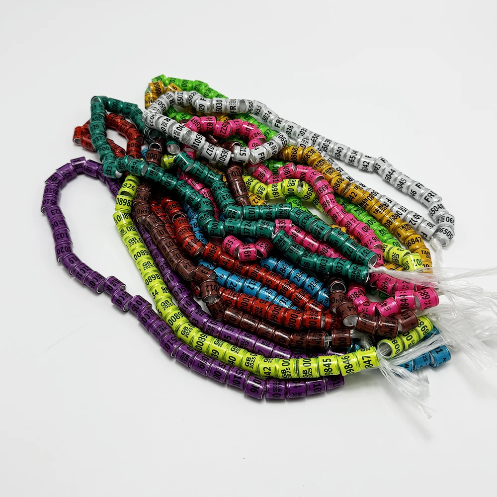 2025 кольцо для голубей 8 мм с номерами алюминиевое пластиковое птиц разноцветные