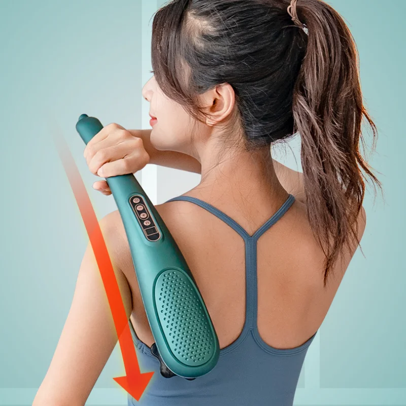 Электрический магнитный молоток для массажа спины с 6 головками вибрирующий