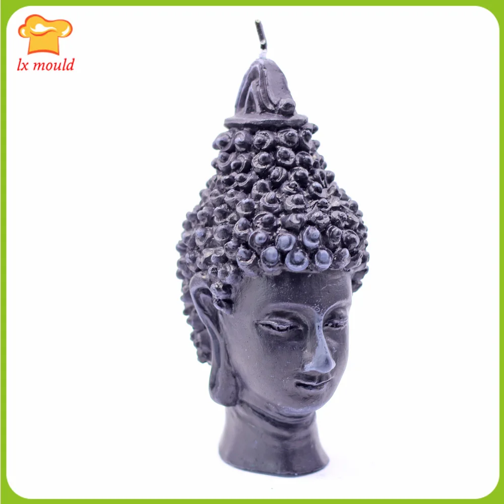 3D голова Будды силиконовая форма дзен многоразовая свеча ремесло Сделай Сам Смола Мыло Форма