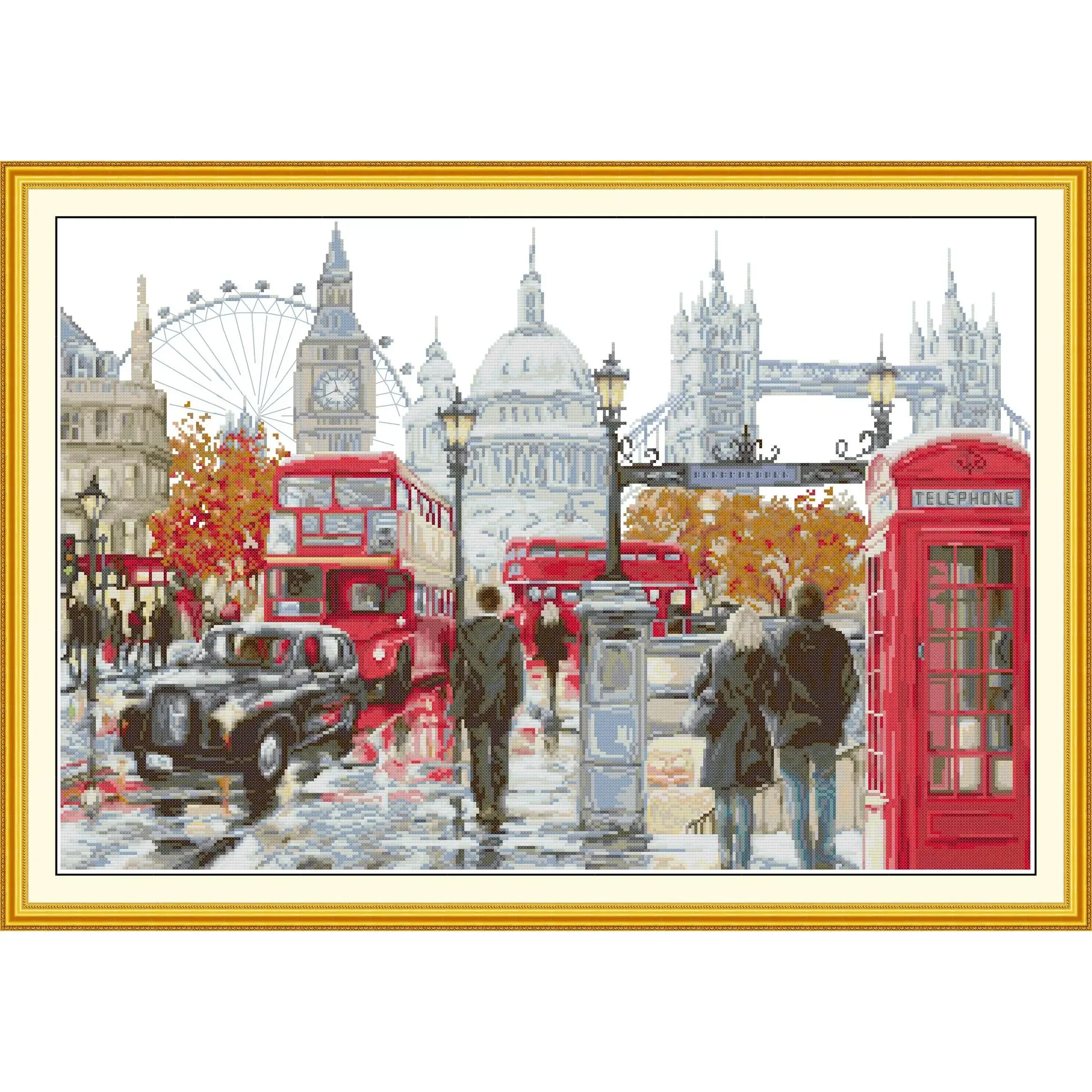 Комплект для вышивки крестиком Joy Sunday с предварительной печатью простой узор