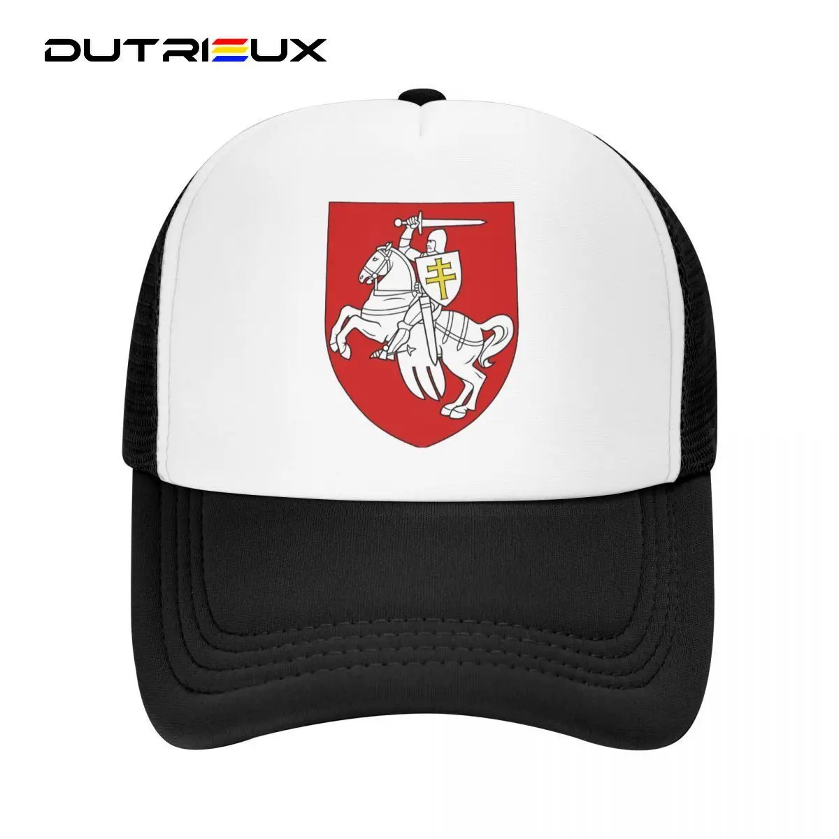 

DUTRIEUX Emblem Of Belarus Trucker Hat For Men Women Adjustable Unisex Belarusian Coat Of Arms Baseball Cap Spring Snapback Caps