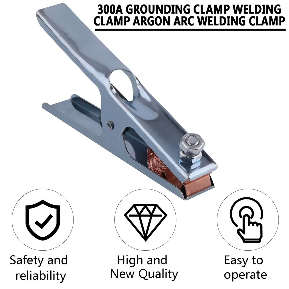 

1Pc 300A Welding Ground Clamp Welding Electrode Holder Earth Ground Cable Clip for Welding Clamps Welder Tools Copper Gripping