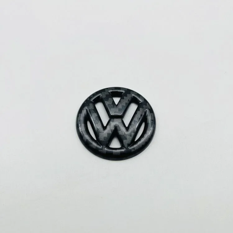 

Наклейка на руль с логотипом Volkswagen из углеродного волокна, наклейка для гольфа 7, аксессуар с логотипом Rline, черная 3D-наклейка, значок автомобиля, логотип