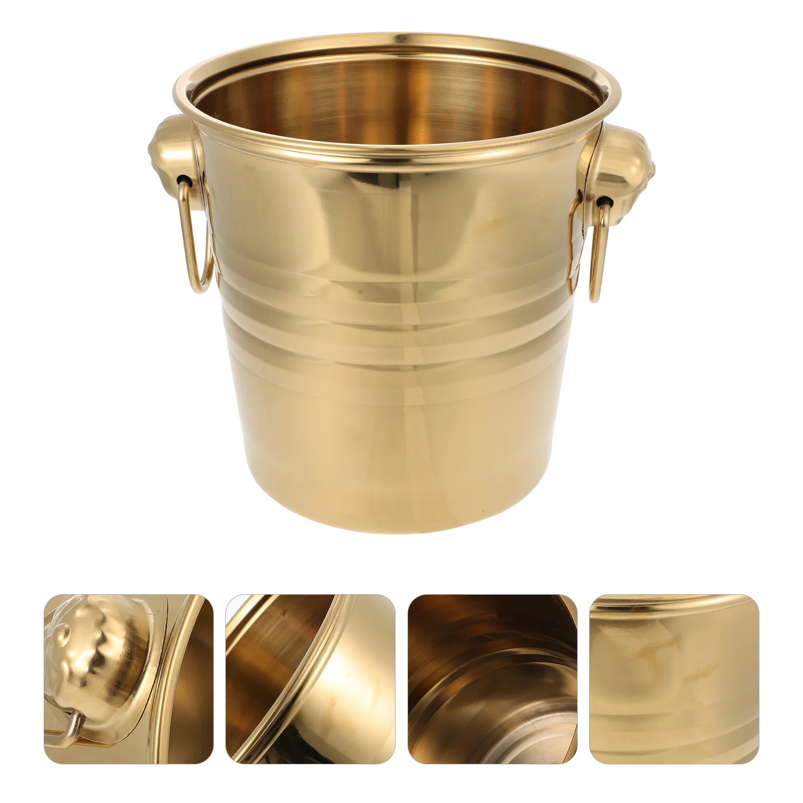 

Bucket Icechampagne Chiller Cooler Buckets Metal Beverage Tub Party Beer Insulated Bar Cocktail Steel Stainless Large Drink