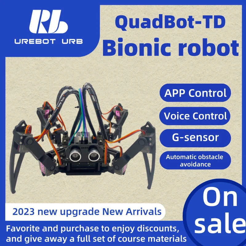 QuadBot-TD 3DOF квадрупед биометрический паук программируемый робот с поддержкой Arduino