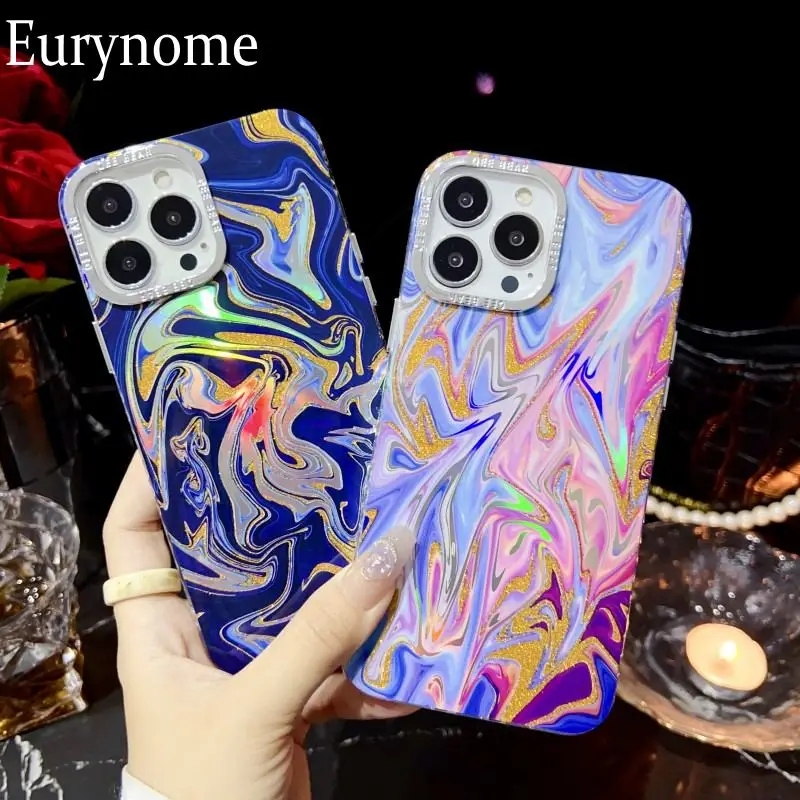 

Luxury Plating Case for iPhone 14 Pro Max 13 12 Pro Max 11 iPhone14 iPhone13Pro Marble Glitter Crystal IMD Hard Shockproof Cover
