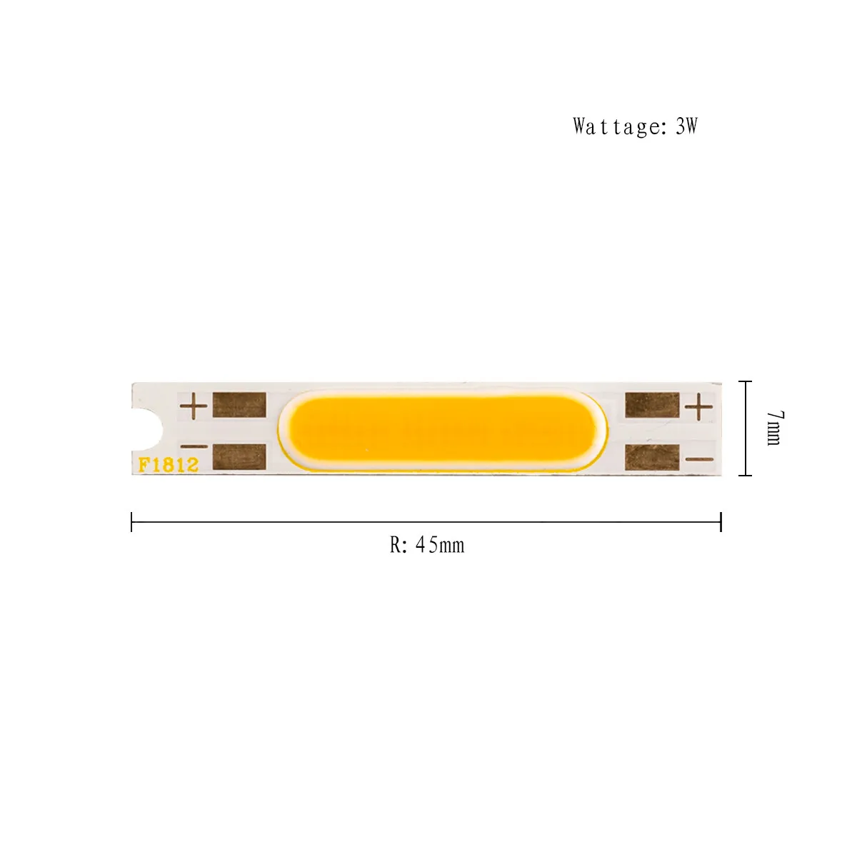 Светодиодная лента DC 9 В 45*7 мм с лампочками 3 Вт