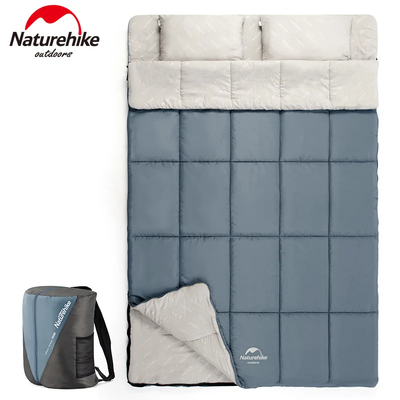 Naturehike Sleeping Bag Double Camping Cotton Sleeping Bag Outdoor Waterproof Couple Sleeping Bag Hiking Backpack Sleeping Bag