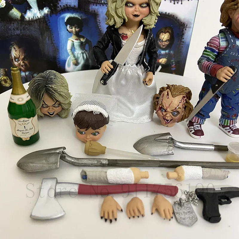 NECA Bride of Чаки Ultimate и Тиффани ПВХ экшн-фигурка Коллекционная модель игрушка -