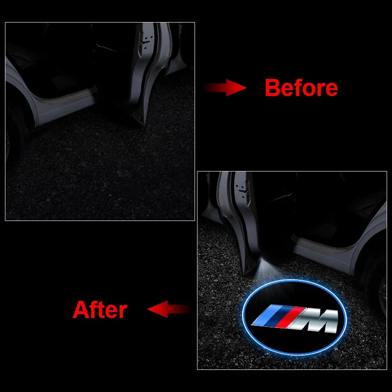 2 шт. беспроводной HD дверной логотип приветственного света проектор светодиодный