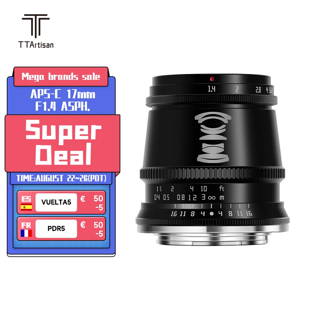 TTArtisan 17mm F1.4 APS-C Wide Angle Prime Camera Lens for Nikon Z Mount Camera Lens of Travel Scenery