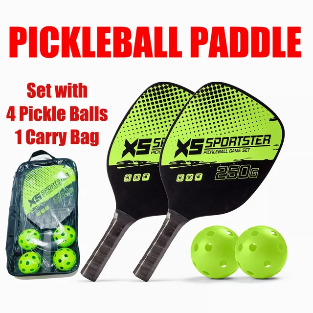 Pickleball Paddles Lightweight Pickleball Set with Portable Carry Bag 4 Balls Portable for Indoor Outdoor Exercise 1