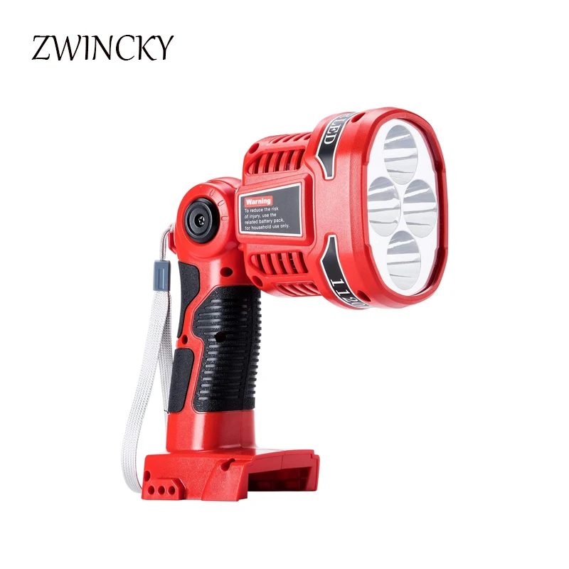 

LED Work Light Portable 12W Outdoor Flashlight For Milwaukee 18V Li-Ion Battery Spotlight Not Including Battery Dropshipping