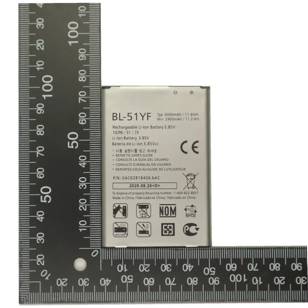 2024 годы BL51YF Аккумулятор для телефона BL-51YF LG G4 G Stylo F500 F500S F500L F500K H815 H811 H810 VS986 VS999 US991
