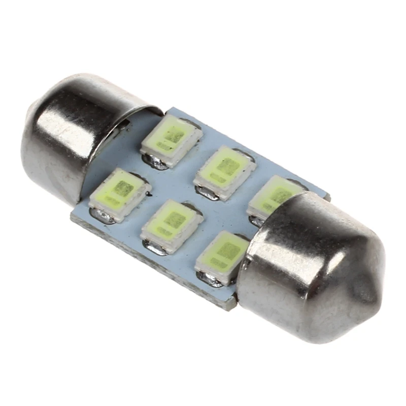 

60 шт., 6 3528 фонарей, Festoon, внутреннее освещение, 31 мм, 12 В, белый свет