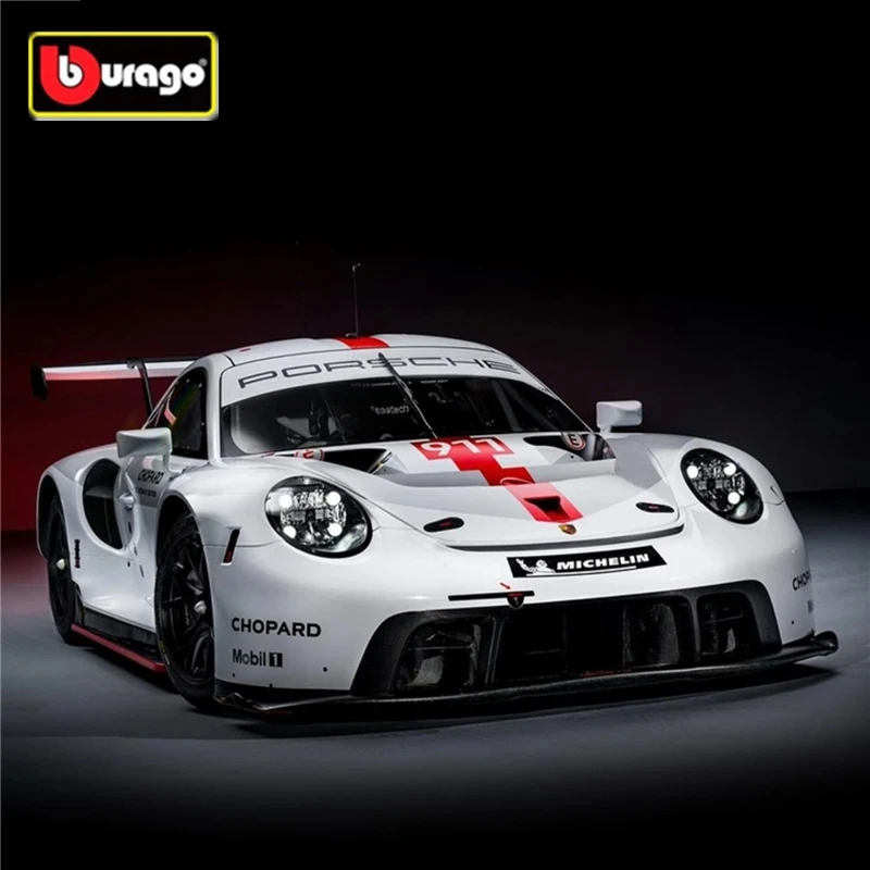 

Модель гоночного автомобиля Bburago 1:24 Porsche 911 RSR из сплава, модель литая металлическая игрушка, модель спортивного автомобиля, имитация коллекционных подарков, игрушки для мальчиков