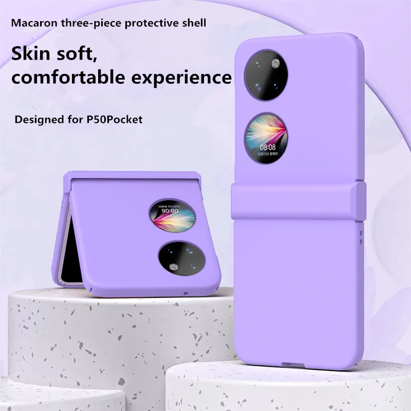 

Карманный складной защитный чехол для телефона Huawei P50, однотонный Карманный полноразмерный противоударный чехол P50