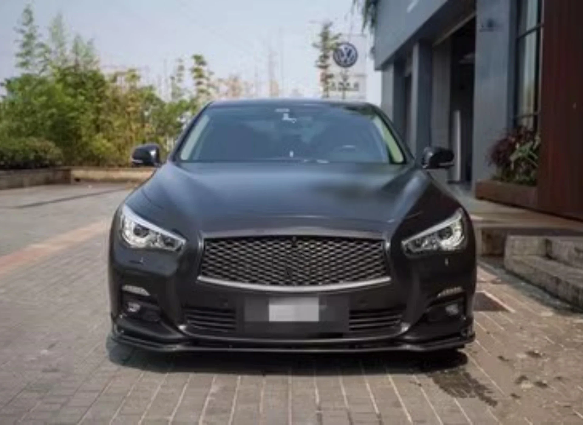 Передняя и задняя губа из углеродного волокна боковая юбка хвостовое крыло для