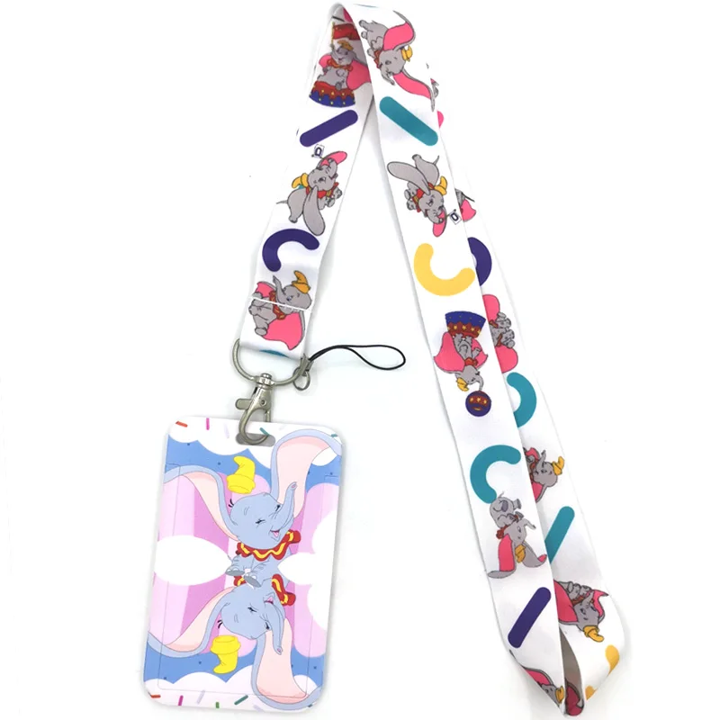 

Слон Дамбо брелок для ключей Автомобильный брелок для удостоверения личности значок для спортзала детский брелок для ключей держатель юве...