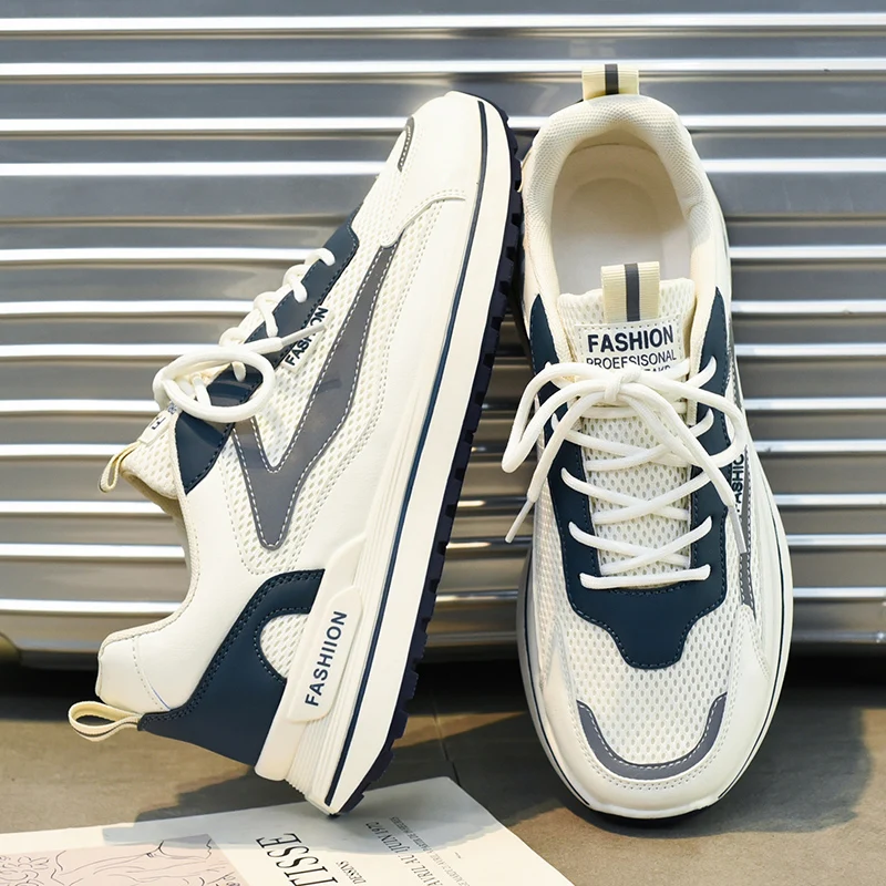 Mens Running Shoes Breathable Comfortable Sneakers Men Tennis Trainers Lightweight Casual Sports Shoes Male Lace-up Anti-slip