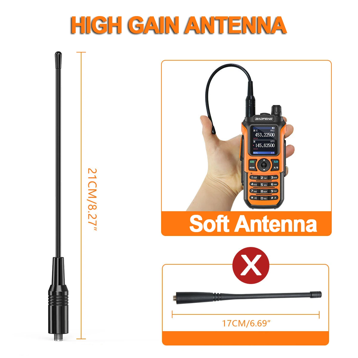 Портативная беспроводная рация дальнего действия BAOFENG UV-21 Pro Walkie Talkie двусторонняя