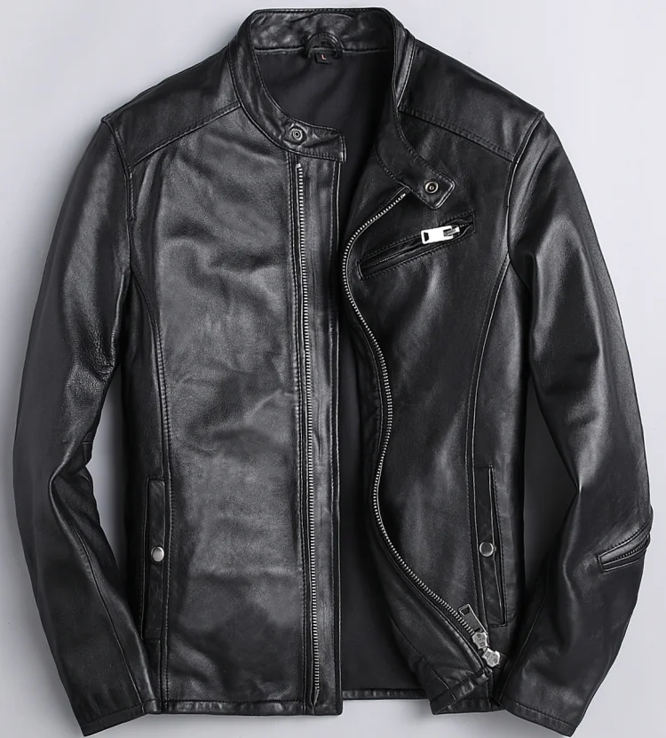 

YR! Бесплатная доставка. Outlet. Недорогая куртка из натуральной кожи. Качественное мягкое тонкое пальто из овчины. Кожаная ткань для езды, кожан...