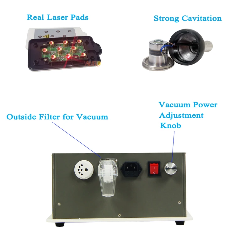 AURO 6 в 1 Вакуумный ультразвуковой массажер для тела