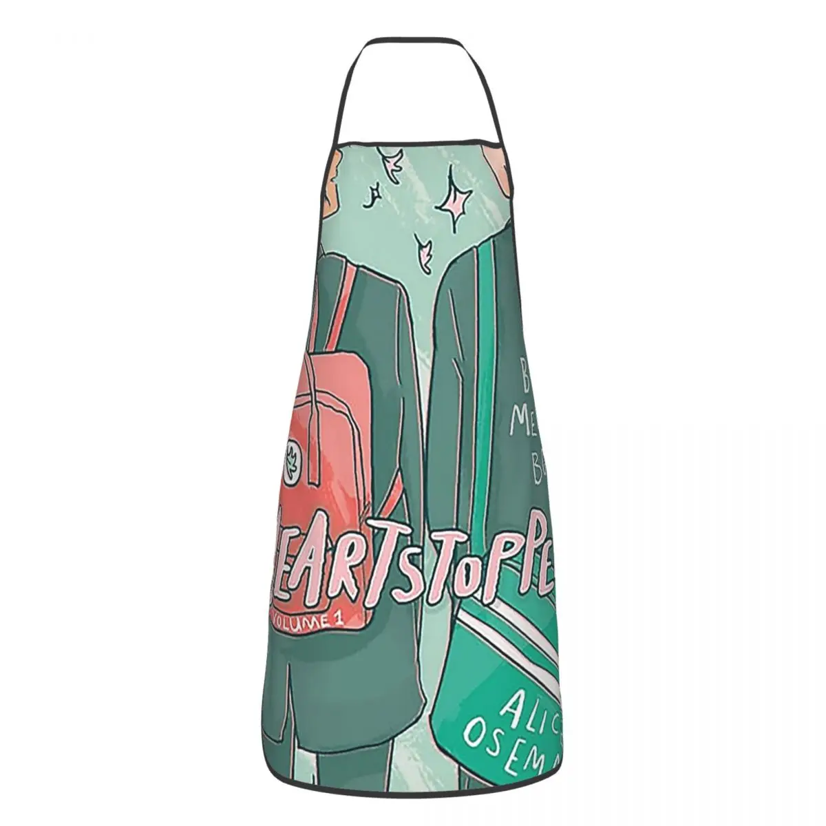 

Heartstopper Lover Nick And Charlie Polyester Apron 52*72cm Kitchen Baking Bib Tablier Hotel Pinafore for Chef Barista
