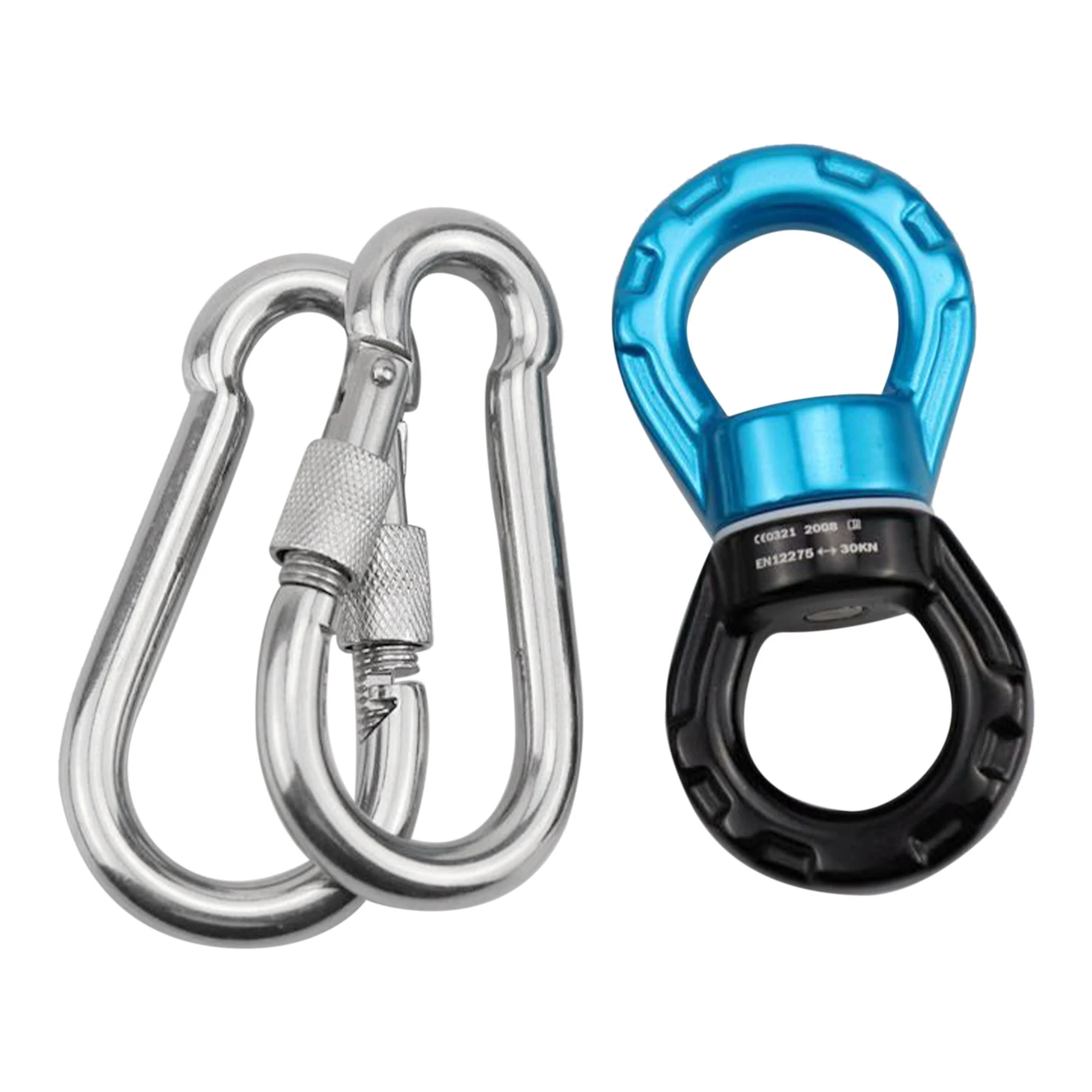 

Wear Resistant Heavy Duty Yoga Universal Ring Outdoor Sports Fixing Replacement Rotary Connector Space Aluminum Hammock Portable