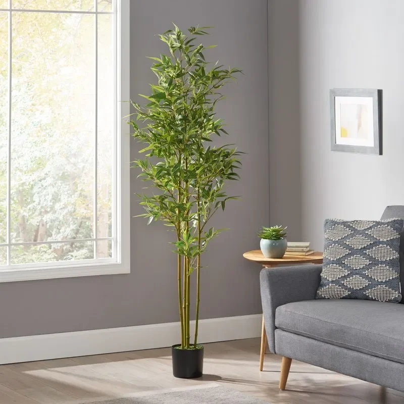 

6' x 2' Artificial Tabletop Bamboo Plant, Green