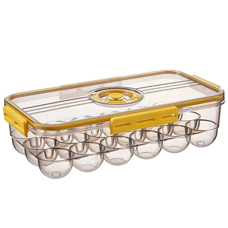 

Refrigerator Storage Egg Boxpet Plastic Clear Freezer Eggs Storage Container Kitchen Refrigerator Organizer