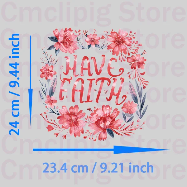 Цветочные шрифт имеют веру/блеск нашивки для одежды полосы джинсов гибкие