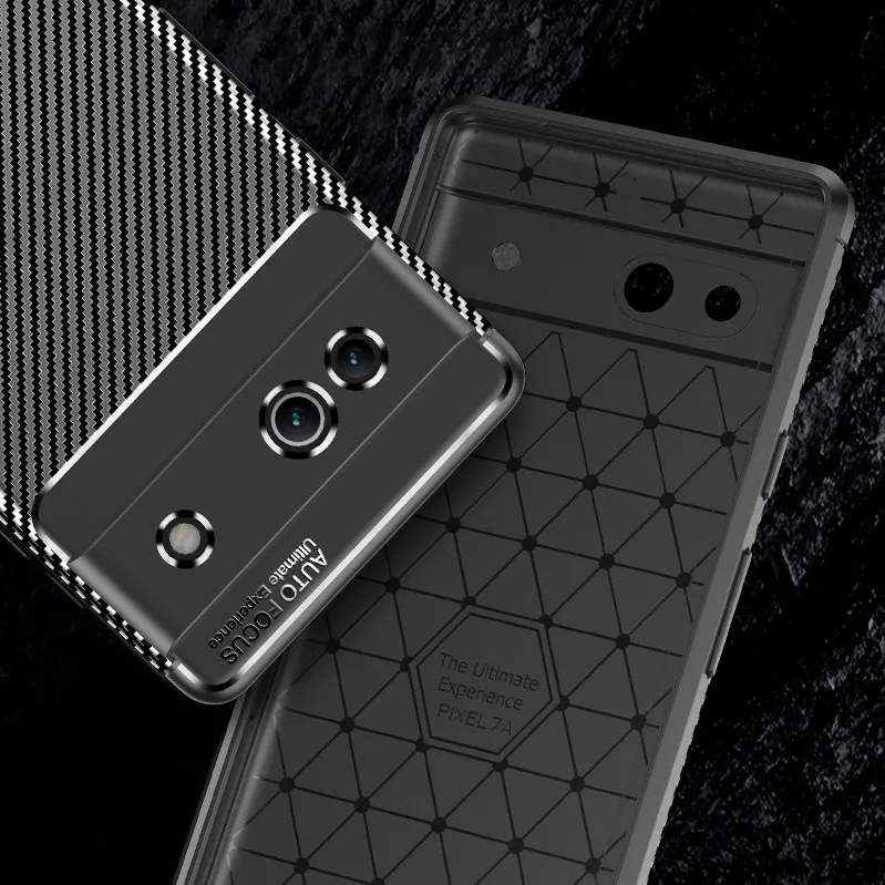 For Google Pixel 7A Case Pixel 7A Cover 6.1 Inch Shockproof Matte Carbon Fiber Soft Silicone Bumper For Google Pixel 7A Fundas