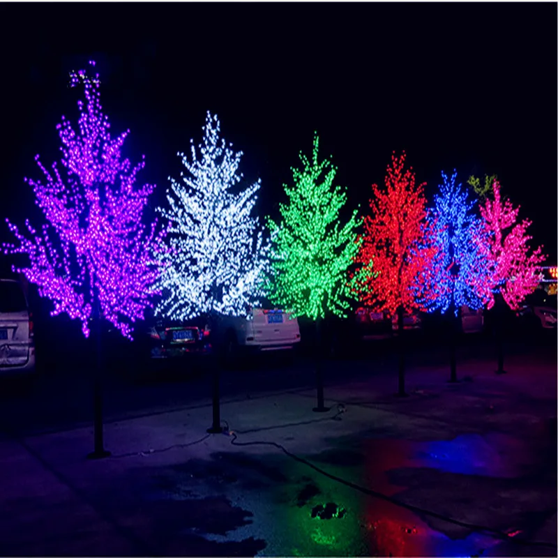 

3M 9.85Ft Height Artificial Cherry Blossom Christmas Tree Light 1152pcs LED Bulbs 110/220VAC Rainproof Garden Decoration 2Pcs