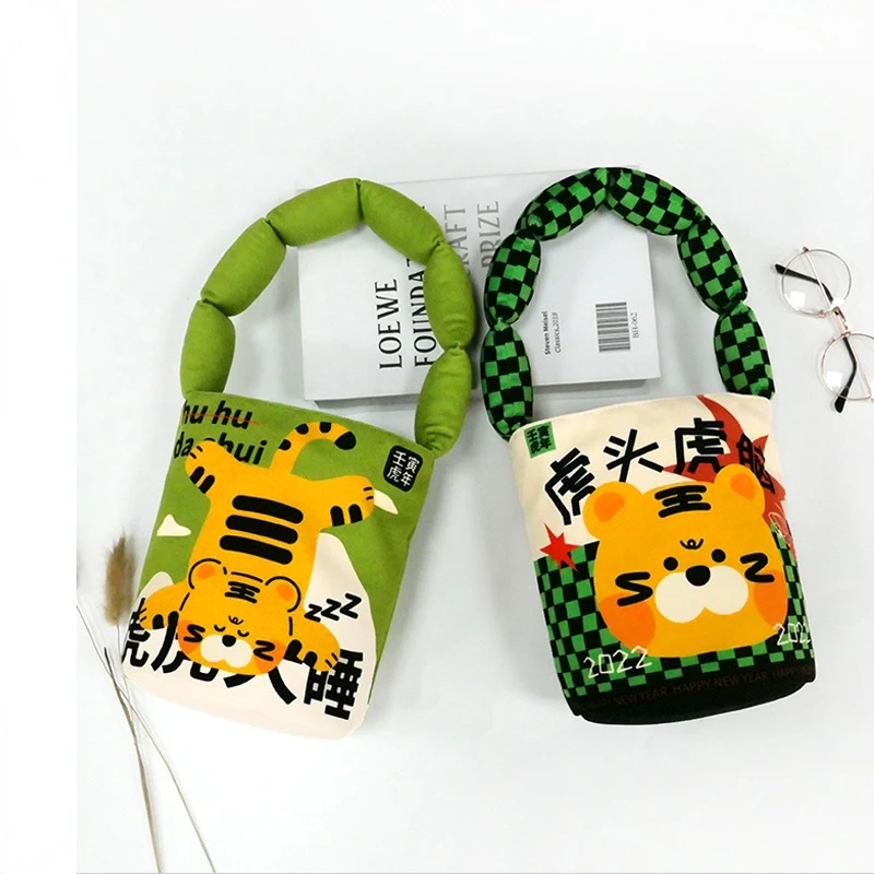 

Designer New Year Tiger Tote Bag Series Original Canvas Bag Gifts